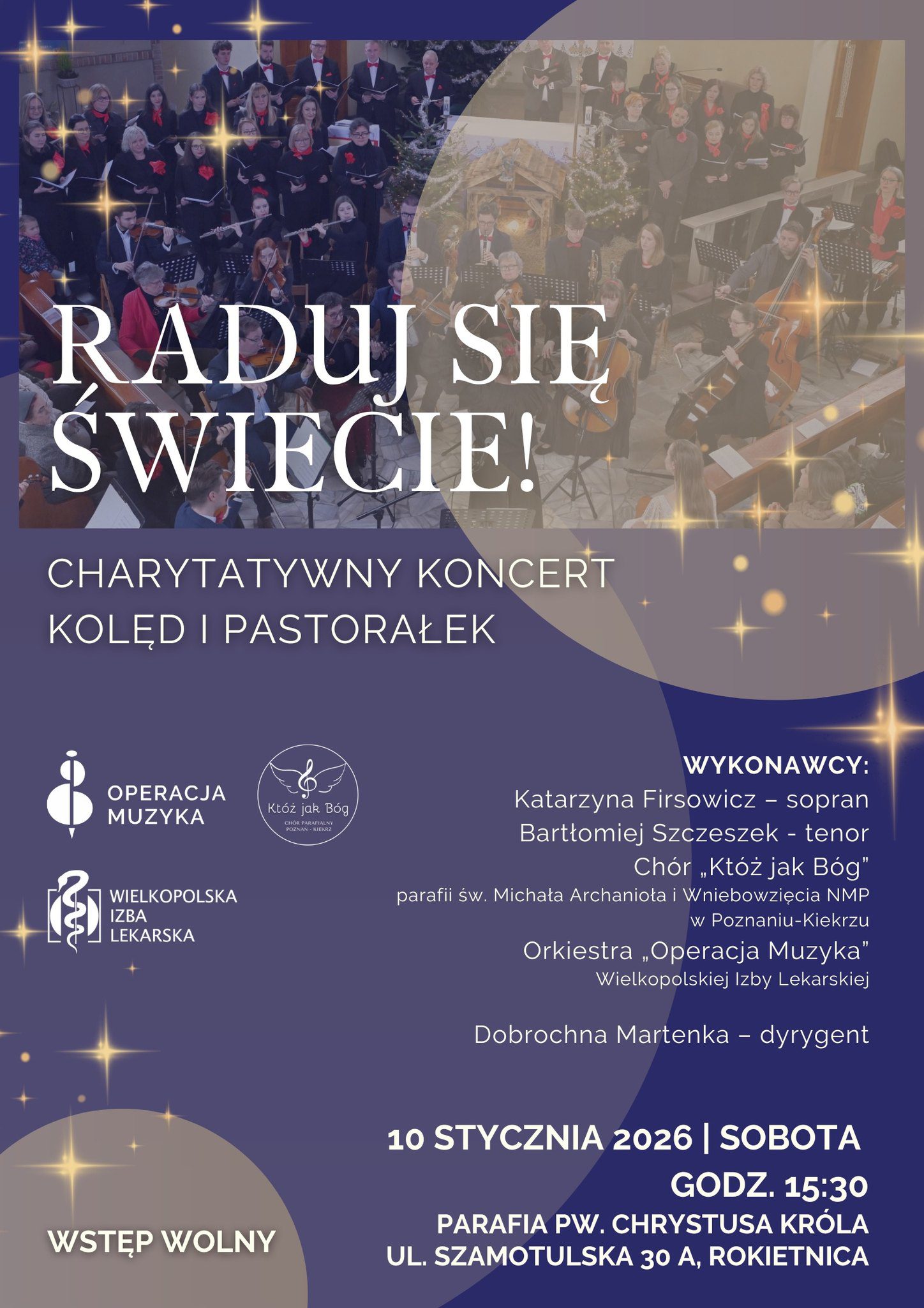 Plakat kolędowania w Rokietnicy