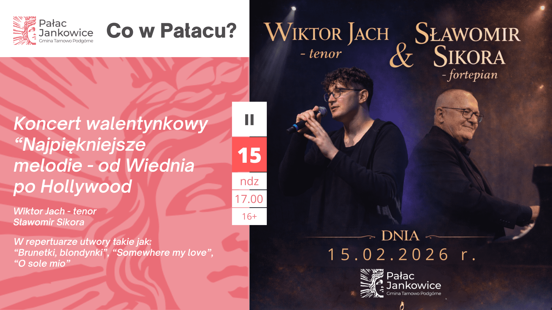 Plakat koncertu walentynkowego