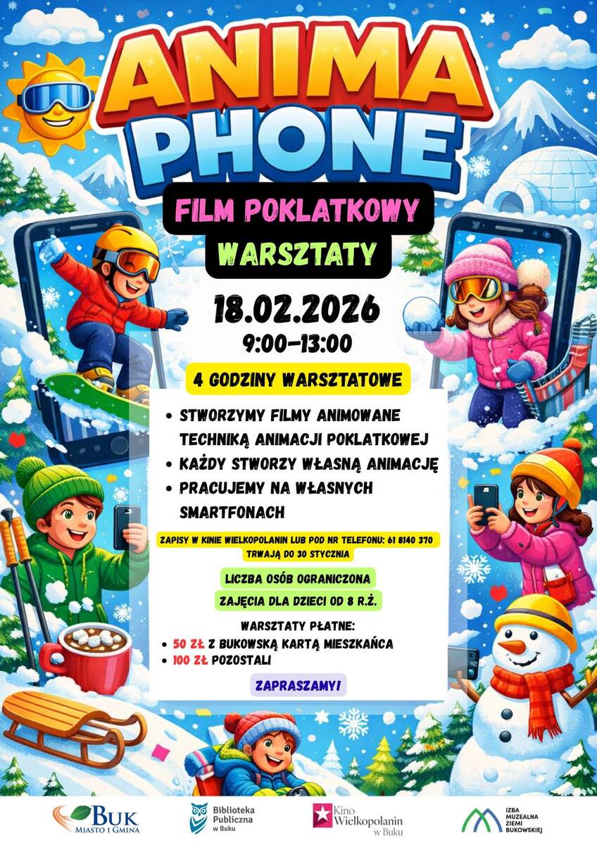 Plakat warsztatów w Kinie Wielkopolanin