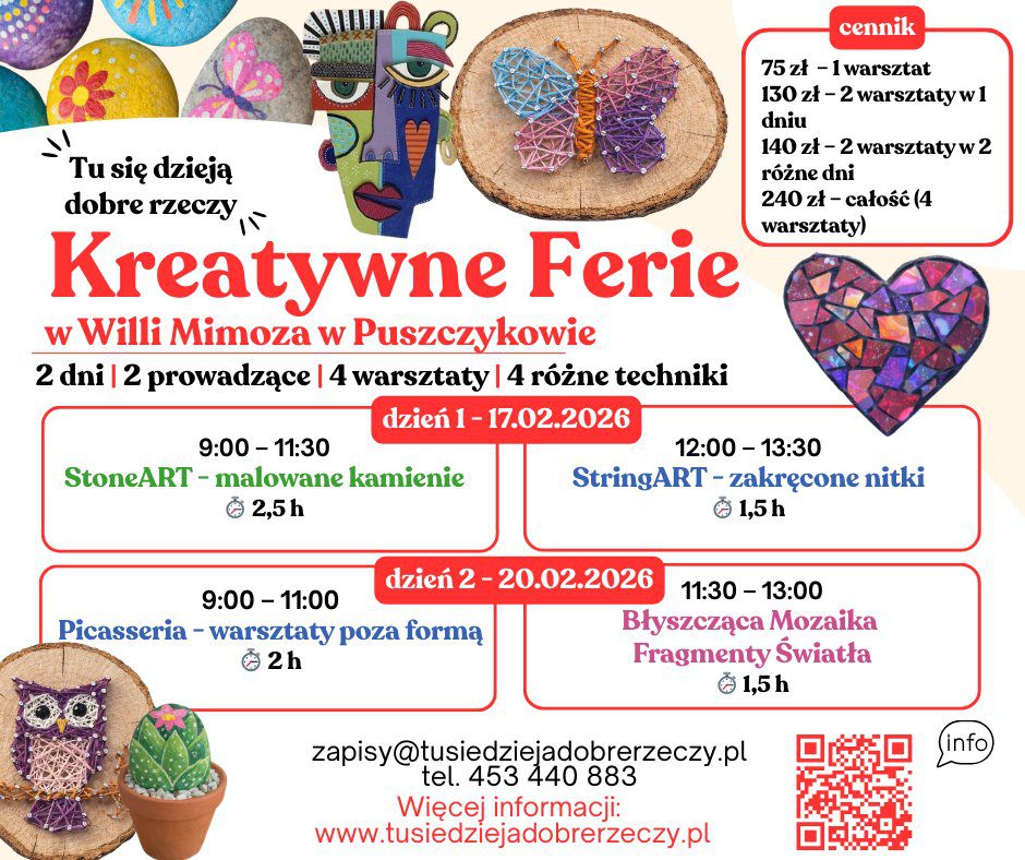 Plakat ferii w Puszczykowie