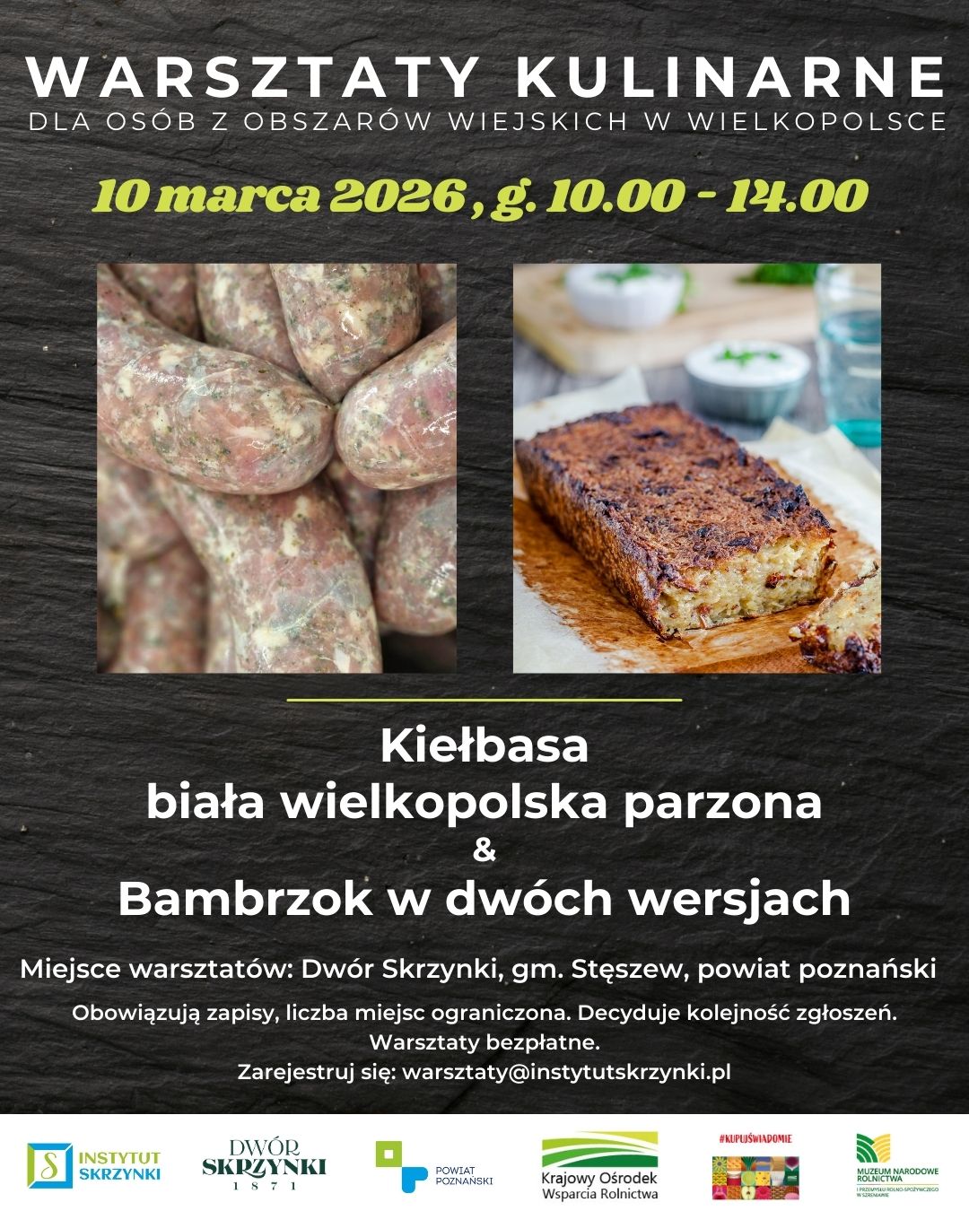 Plakat warsztatów w Skrzynkach