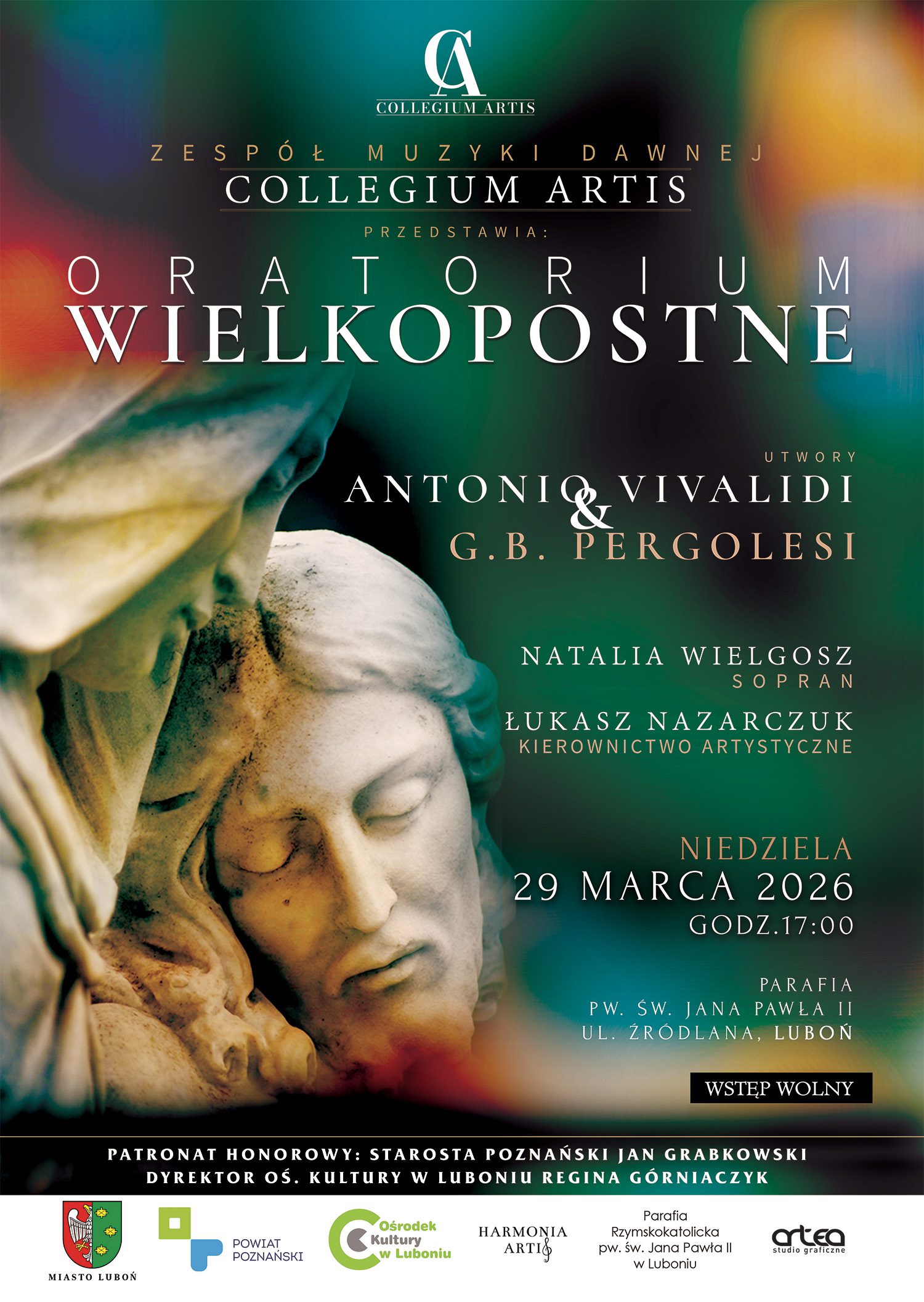 Plakat Oratorium Wielkopostnego w Luboniu