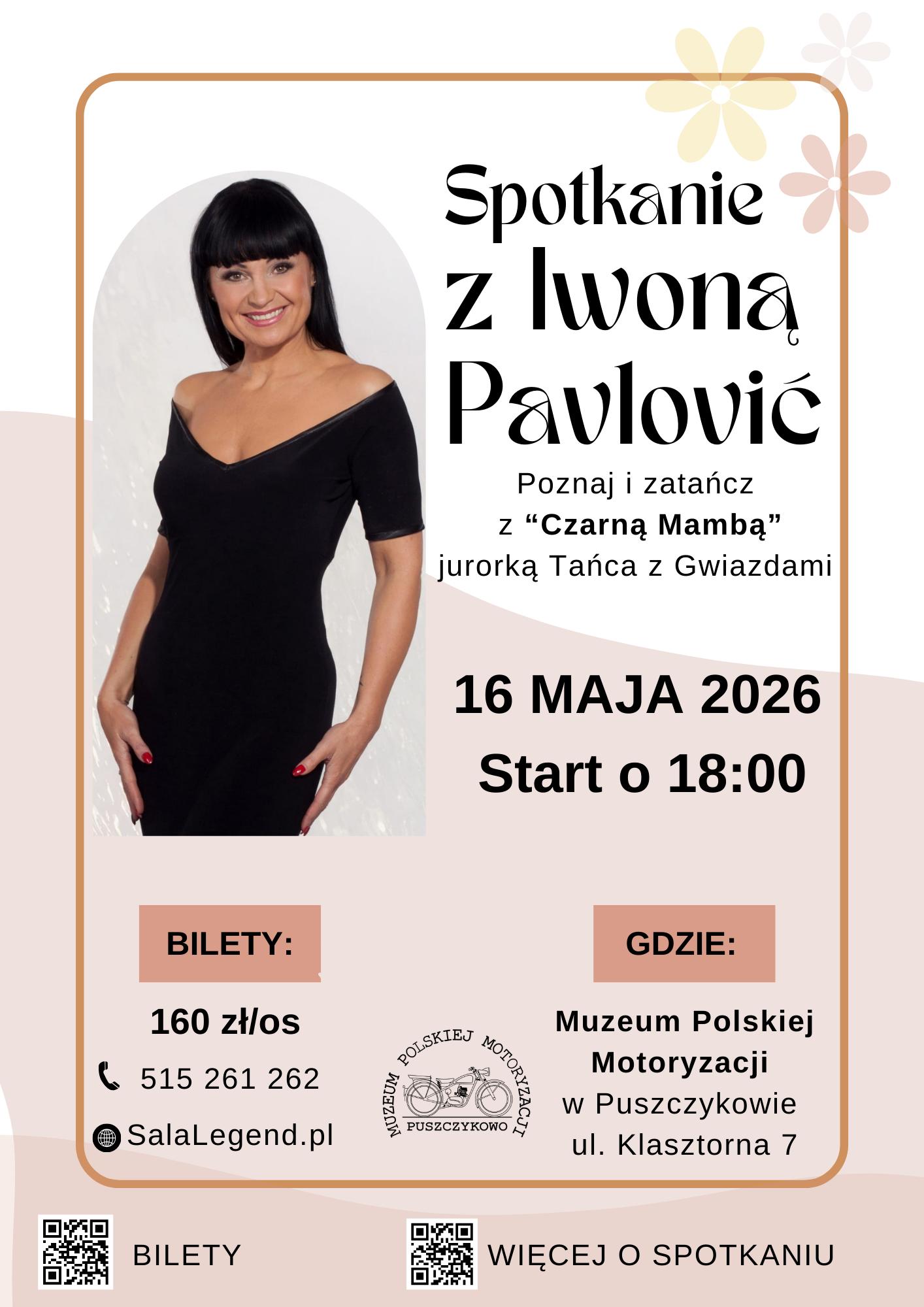 Plakat spotkania z Iwoną Pavlovic