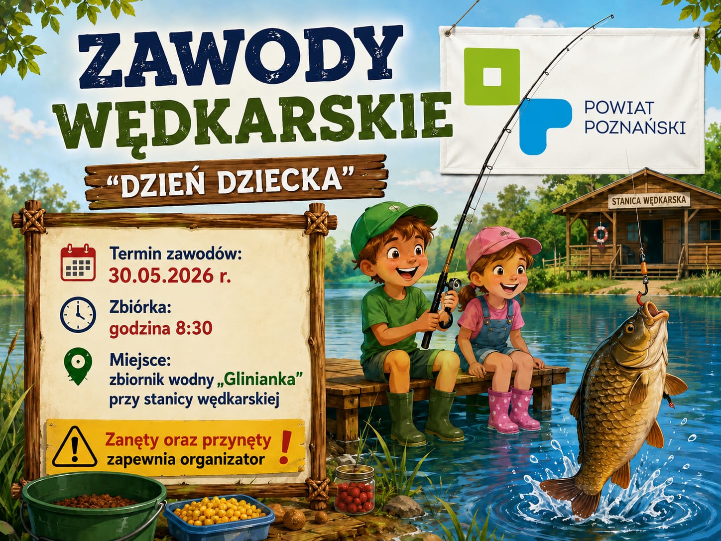 Plakat zawody wędkarskie