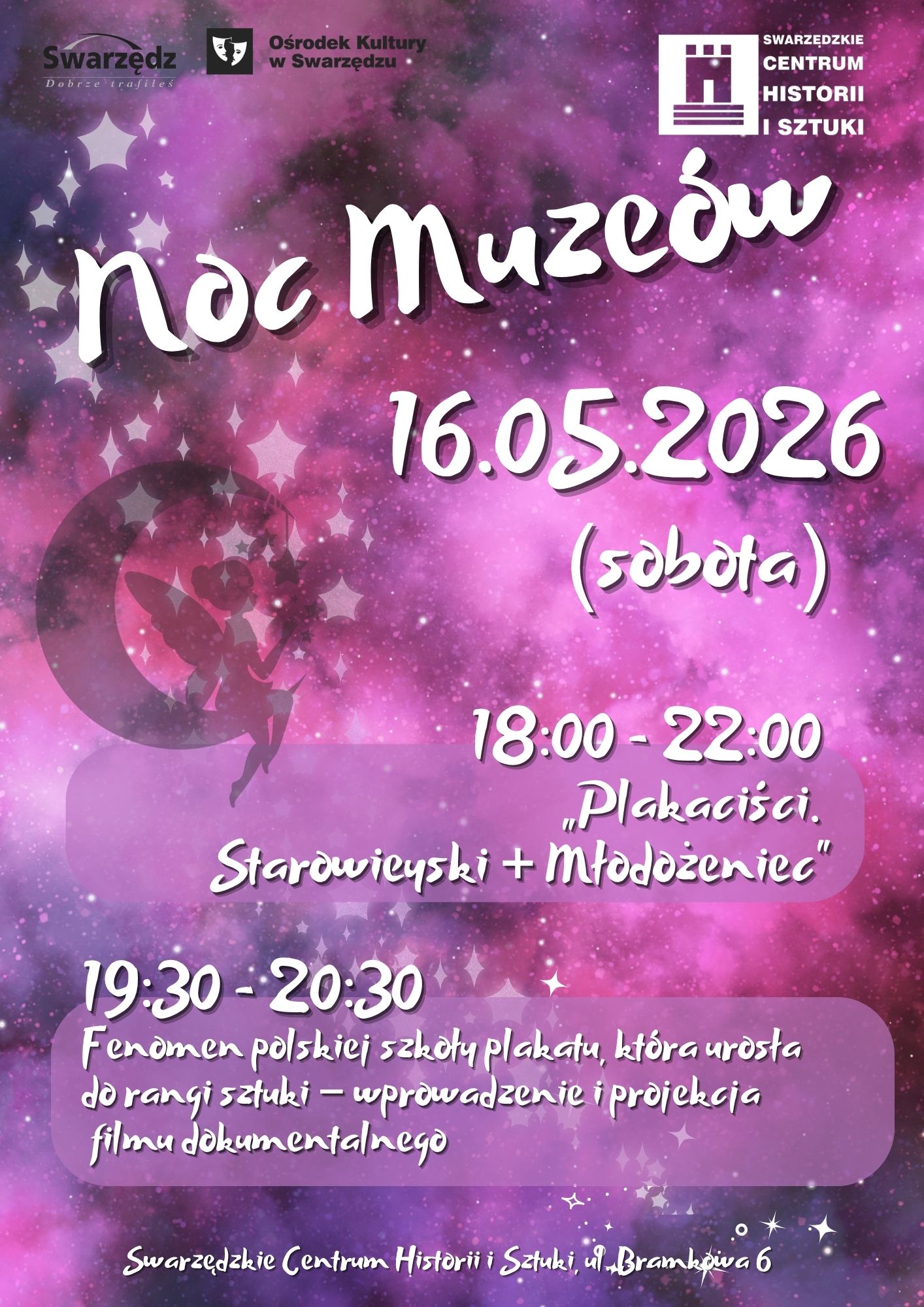 Plakat noc muzeów w swarzędzu