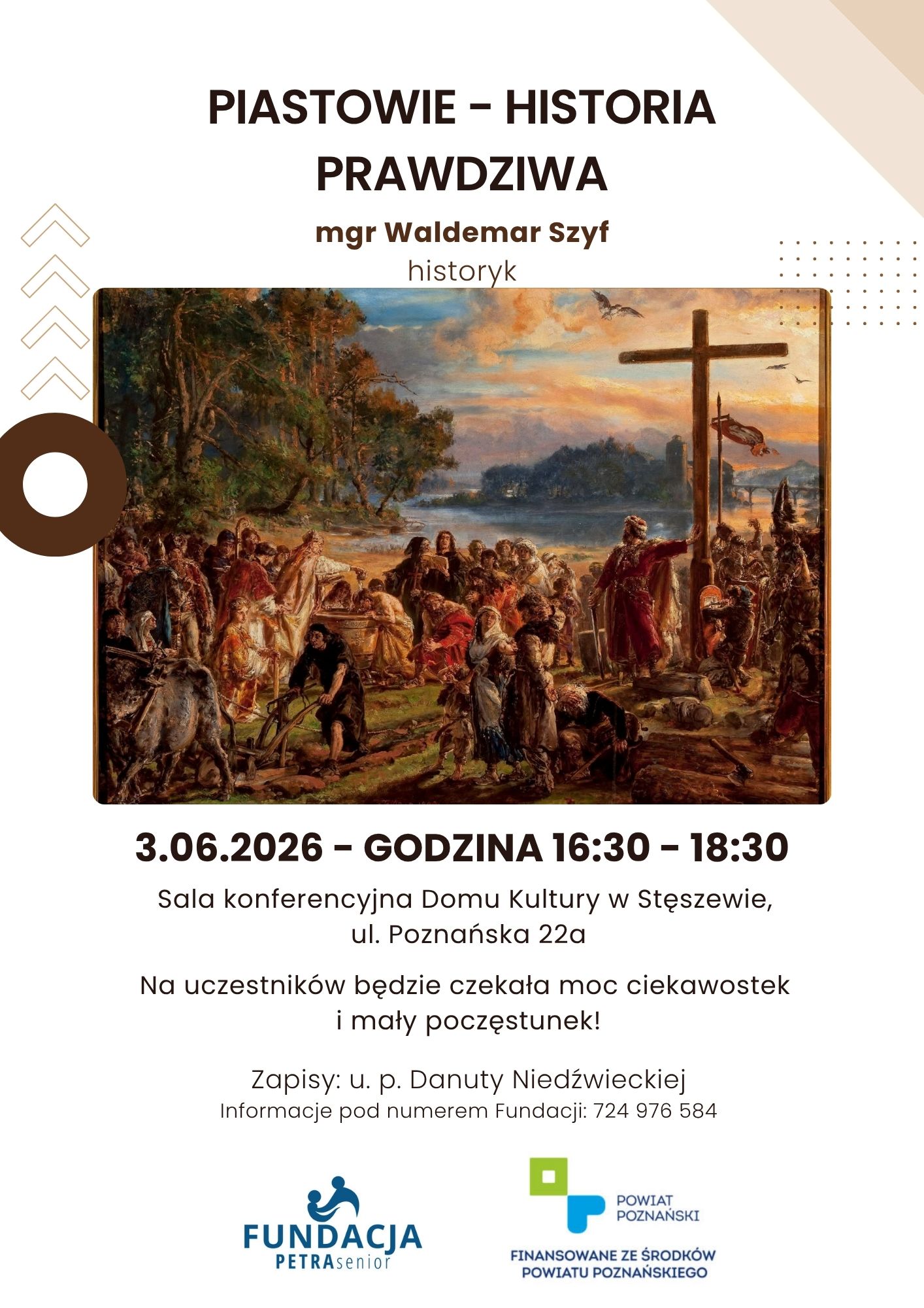 Plakat spotkania w Stęszewie
