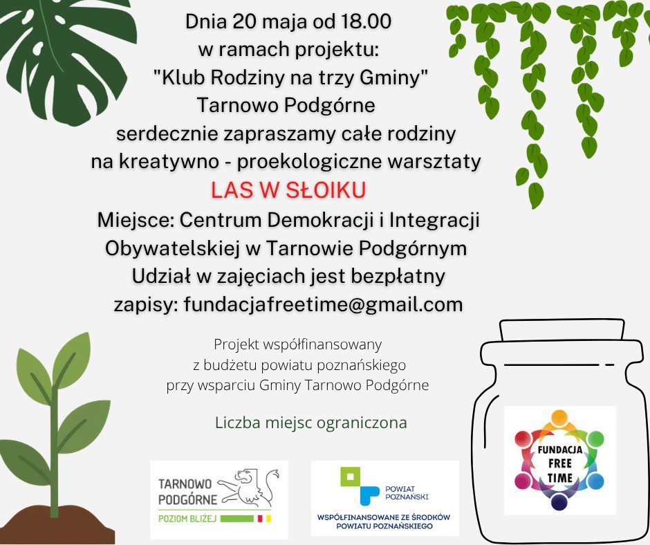 Plakat Las w Słoiku