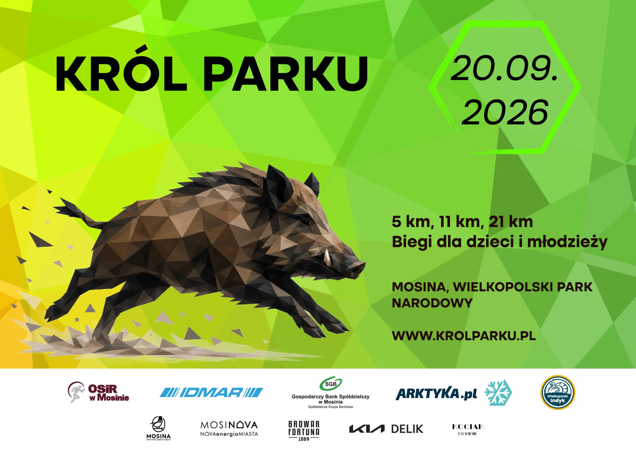 Plakat biegu Król Parku